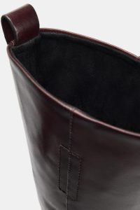 بوت زنانه چرم پاشنه بلوکی زارا – ZARA