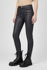 بوت زنانه چرمی مشکی زیپ‌دار دری مد