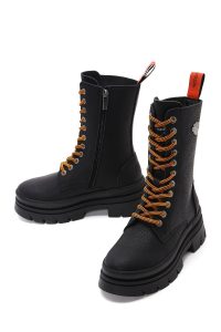 بوت زیپ دار زنانه هارلی دیویدسون مشکی بریگت با کف ضخیم