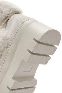 بوت مخمل‌دار با زیره ضخیم کرم زنانه دری مد