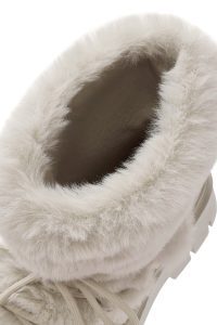 بوت مخمل‌دار با زیره ضخیم کرم زنانه دری مد