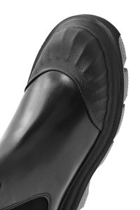 بوت مردانه چرم زیره ضخیم مشکی دری مد