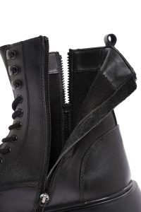 بوت مردانه چرم مشکی زیپ دار دری مد