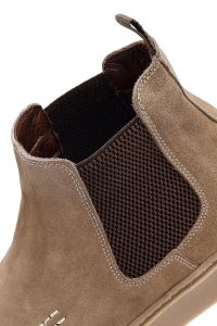 بوت مردانه چرمی بژ جیر چلسی دری مد