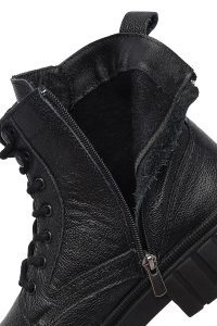 بوت مردانه چرمی مشکی زیپ‌دار دری مد