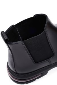 بوت مردانه چرمی مشکی چلسی دری مد