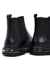 بوت مردانه چرمی مشکی چلسی دری مد