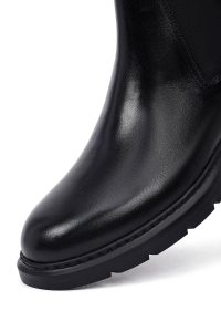 بوت مردانه چرمی مشکی چلسی دری مد