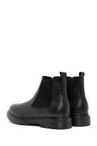 بوت مردانه چرمی مشکی چلسی دری مد