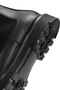 بوت مردانه چرمی مشکی چلسی دری مد