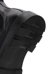 بوت مردانه چرمی مشکی چلسی دری مد