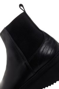 بوت مردانه چرمی مشکی چلسی دری مد