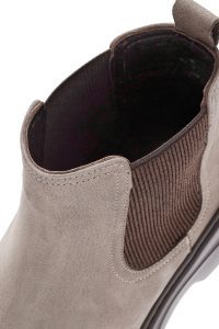 بوت مردانه چرمی نوبوک بژ چلسی دری مد