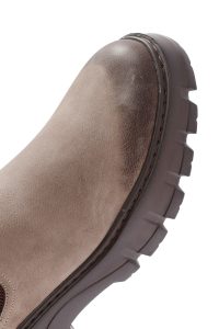 بوت مردانه چرمی نوبوک بژ چلسی دری مد