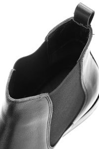 بوت مردانه چلسی چرم مشکی دری مد