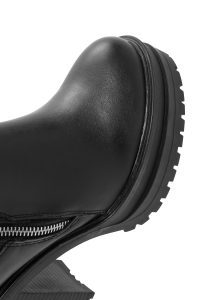 بوت مشکی زنانه پاشنه بلند زیپ دار دری مد