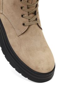 بوت نبوک مردانه بژ بندی زیره ضخیم دری‌مد