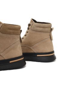 بوت نبوک مردانه بژ بندی زیره ضخیم دری‌مد