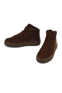 بوت نبوک مردانه قهوه‌ای بندی دری‌مد