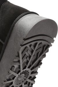 بوت چرمی جیر با کفی ضخیم خز مشکی زنانه دری مد