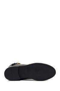 بوت چرمی زنانه مشکی زیپ‌دار دری مد