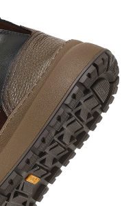 بوت چرمی مردانه سبز بندی زیره ضخیم دری‌مد