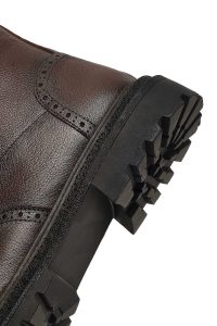 بوت چرمی مردانه قهوه‌ای زیپ‌دار دری‌مد