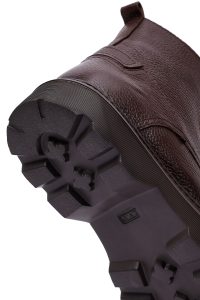 بوت چرمی مردانه قهوه‌ای زیپ‌دار زیره ضخیم دری‌مد