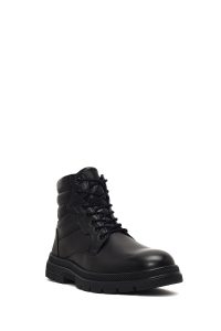 بوت چرمی مردانه مشکی بندی دری‌مد