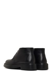 بوت چرمی مردانه مشکی بندی دری‌مد