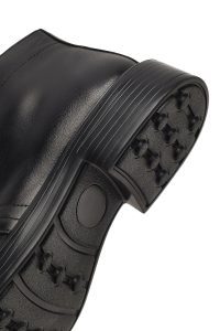 بوت چرمی مردانه مشکی بندی دری‌مد