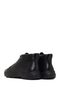 بوت چرمی مردانه مشکی بندی زیره ضخیم دری‌مد