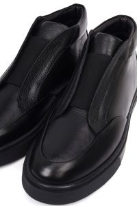 بوت چرمی مردانه مشکی دری‌مد