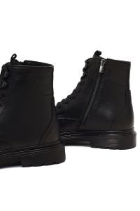 بوت چرمی مردانه مشکی زیپ‌دار دری‌مد