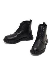 بوت چرمی مردانه مشکی زیپ‌دار دری‌مد
