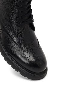 بوت چرمی مردانه مشکی زیپ‌دار دری‌مد