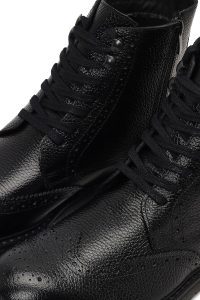 بوت چرمی مردانه مشکی زیپ‌دار دری‌مد