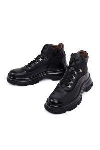 بوت چرمی مردانه مشکی زیپ‌دار دری‌مد