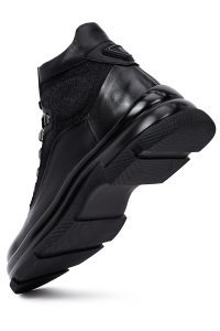 بوت چرمی مردانه مشکی زیپ‌دار دری‌مد