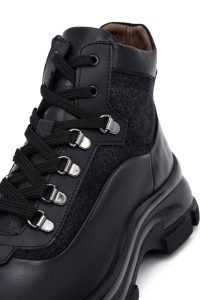 بوت چرمی مردانه مشکی زیپ‌دار دری‌مد