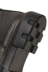 بوت چرمی مردانه مشکی زیپ‌دار زیره ضخیم دری‌مد