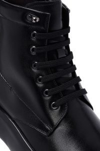 بوت چرمی مردانه مشکی زیپ‌دار زیره ضخیم دری‌مد