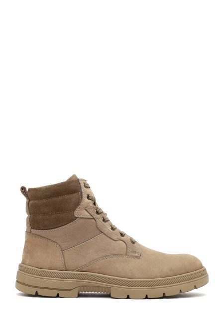 بوت چرمی مردانه ویزون بندی زیره ضخیم دری‌مد