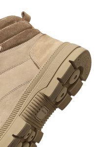 بوت چرمی مردانه ویزون بندی زیره ضخیم دری‌مد