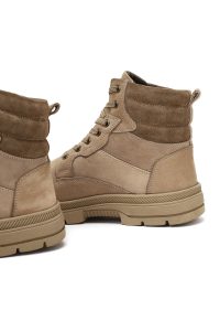 بوت چرمی مردانه ویزون بندی زیره ضخیم دری‌مد