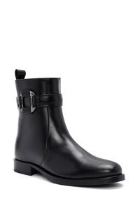 بوت چرمی مشکی زنانه دری مد