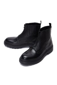 بوت چرمی مشکی مردانه دری مد