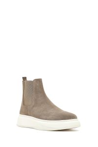 بوت چلسی جیر مردانه بژ زیره ضخیم دری‌مد