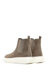 بوت چلسی جیر مردانه بژ زیره ضخیم دری‌مد