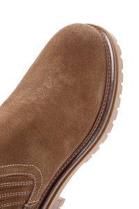 بوت چلسی زنانه جیر عسلی دری مد